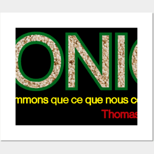 Ne Consommons Que Ce Que Nous Controlons Thomas Sankara Citation L'example du Fonio en couleurs Africaines Posters and Art